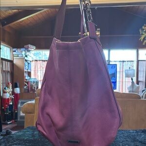 Elegant fuchsia, Leather Tote Bag by Coach
